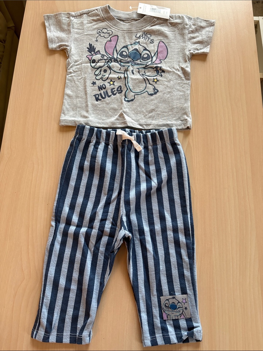 NWT Disney Baby Stitch Outfit Size 6-9 Months Top Pants Boy Infant